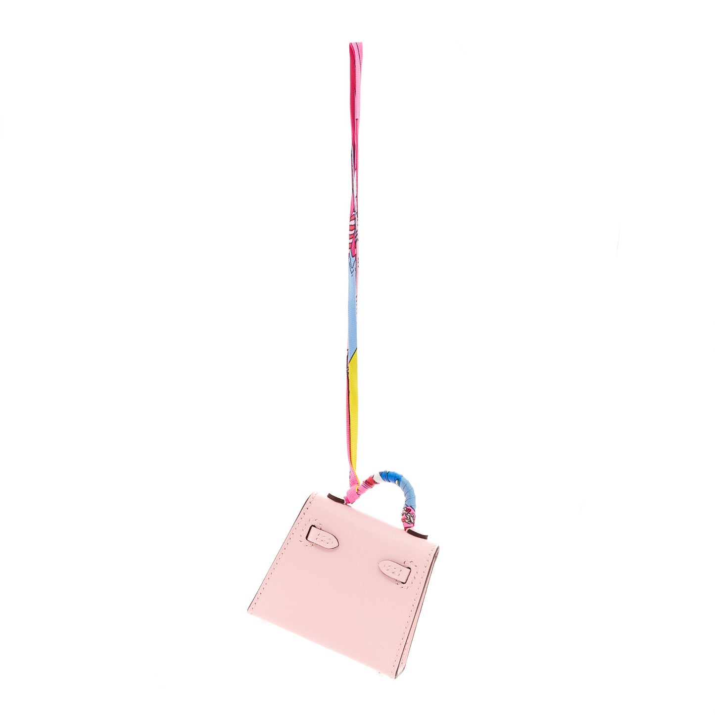Tadelakt Mini Kelly Twilly Bag Charm Rose Sakura