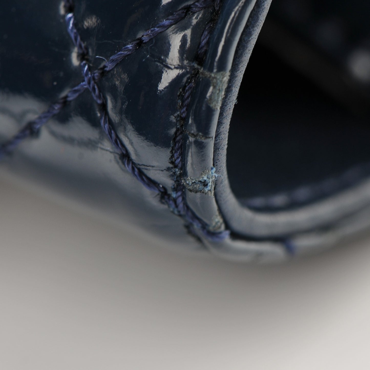 Vinyl Quilted In The Business Flap Navy Blue