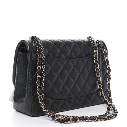 Chanel Caviar Quilted Jumbo Double Flap Grey 2 of 11
