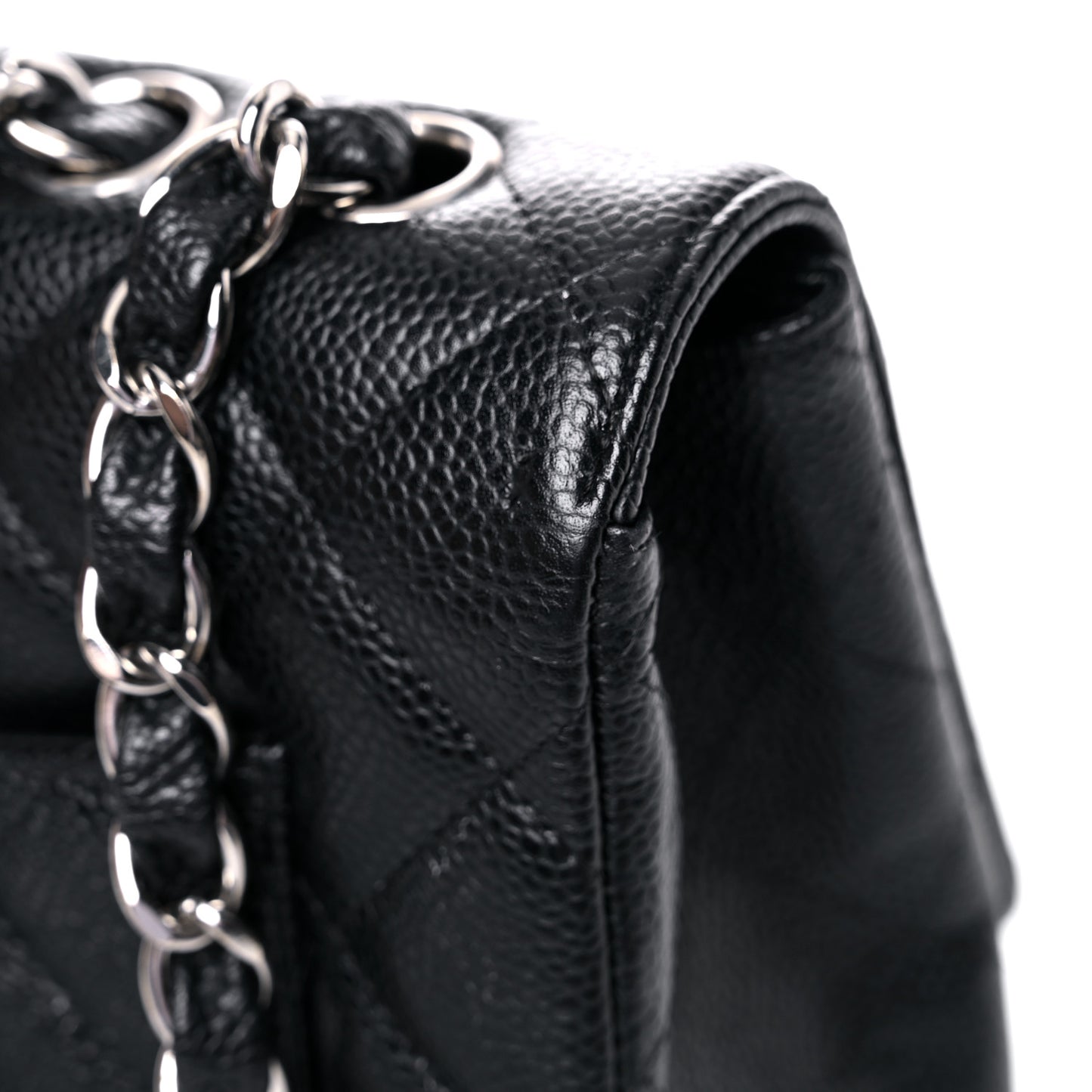 Caviar Quilted Jumbo Single Flap Black