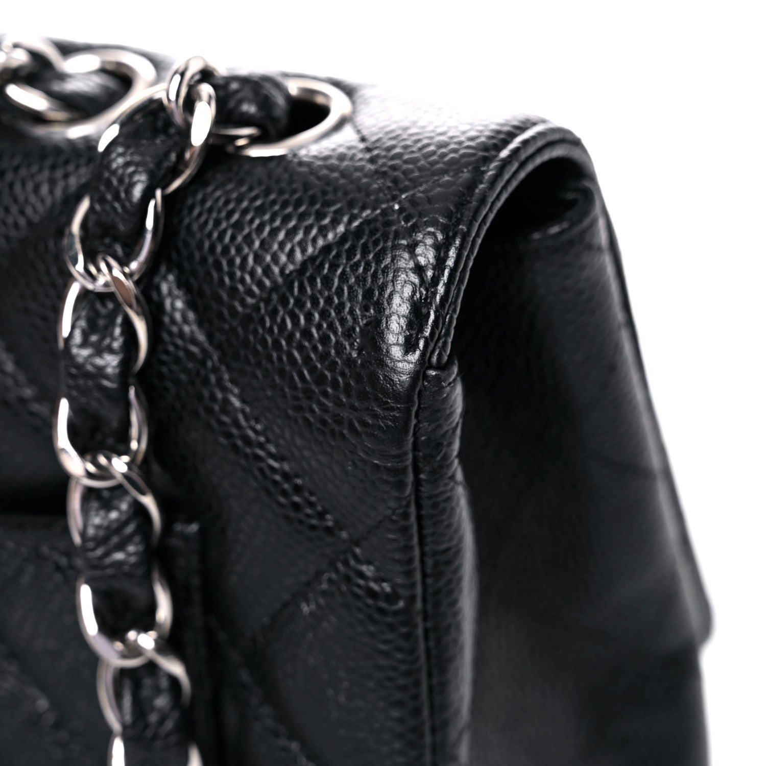 Chanel Caviar Quilted Jumbo Single Flap Black 20 of 24