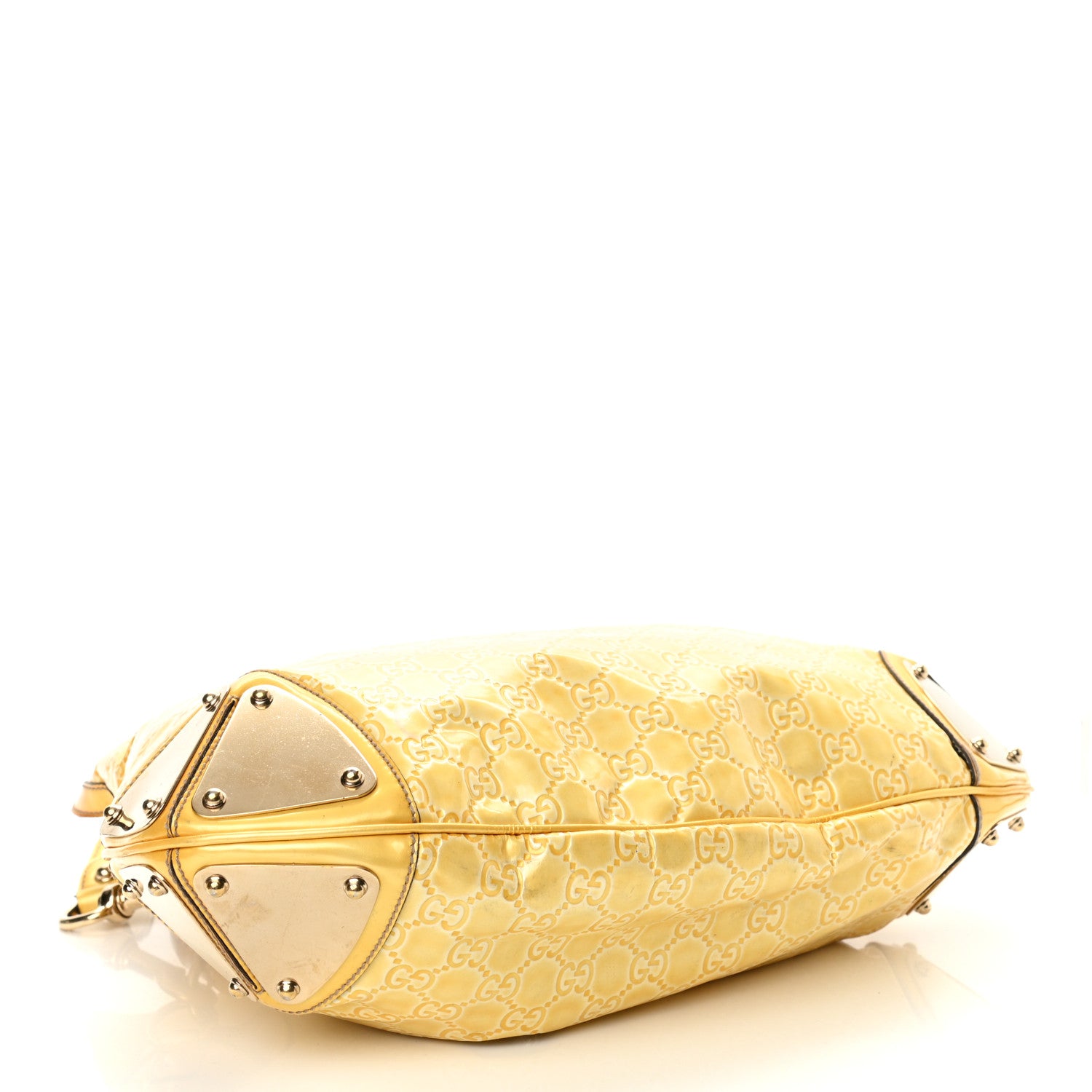 Gucci Shine Guccissima Medium Indy Top Handle Hobo Yellow 4 of 18