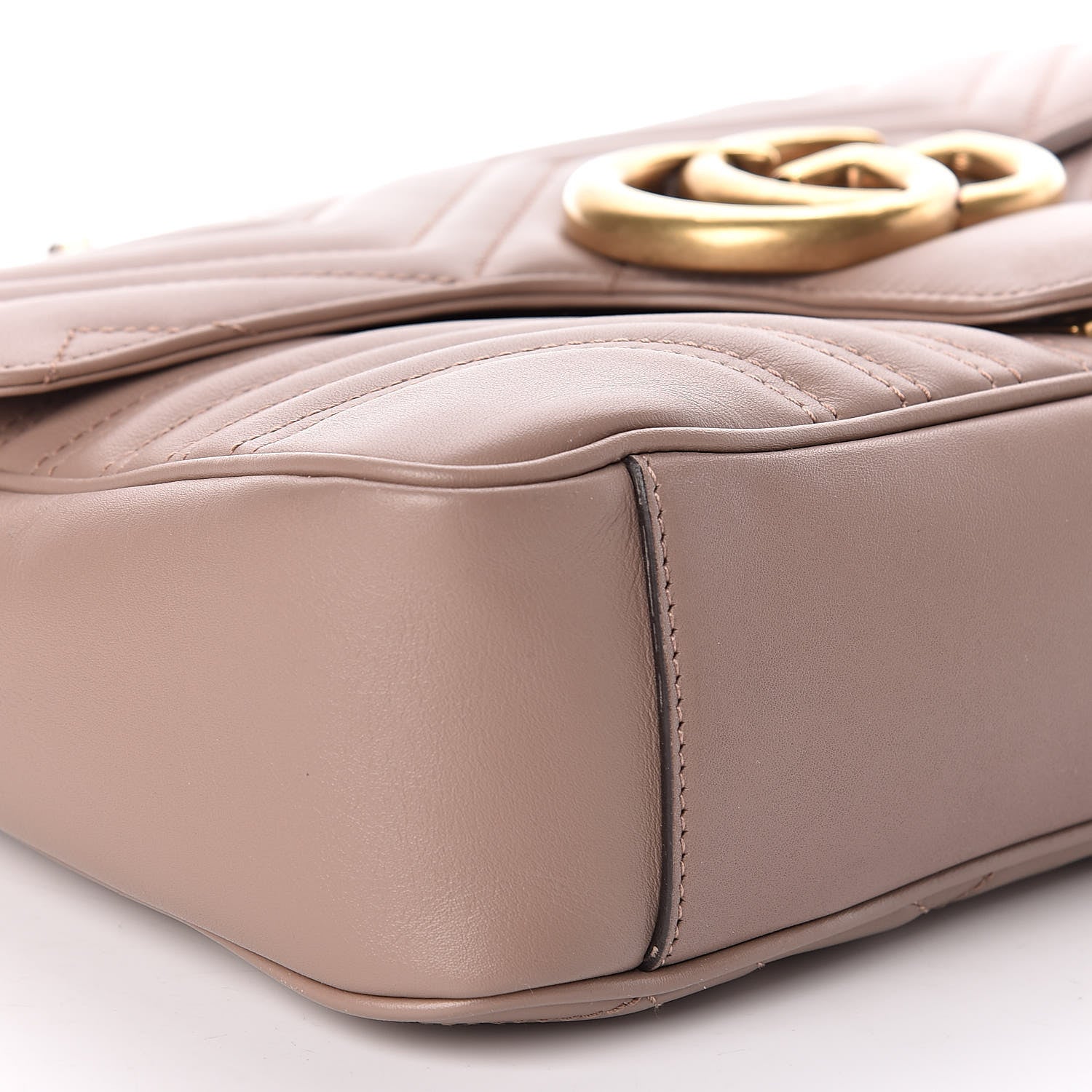 Gucci Calfskin Matelasse Medium GG Marmont Shoulder Bag Porcelain Rose 9 of 11