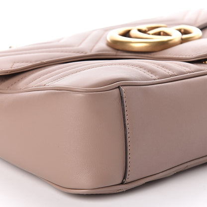 Gucci Calfskin Matelasse Medium GG Marmont Shoulder Bag Porcelain Rose 9 of 11