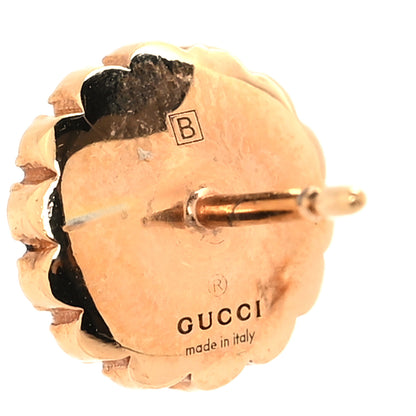 Gucci Metal Crystal Double G Flower Stud Earrings Rose Gold 4 of 5