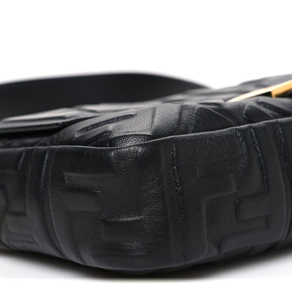 Fendi Nappa FF 1974 Embossed Baguette Black 9 of 10