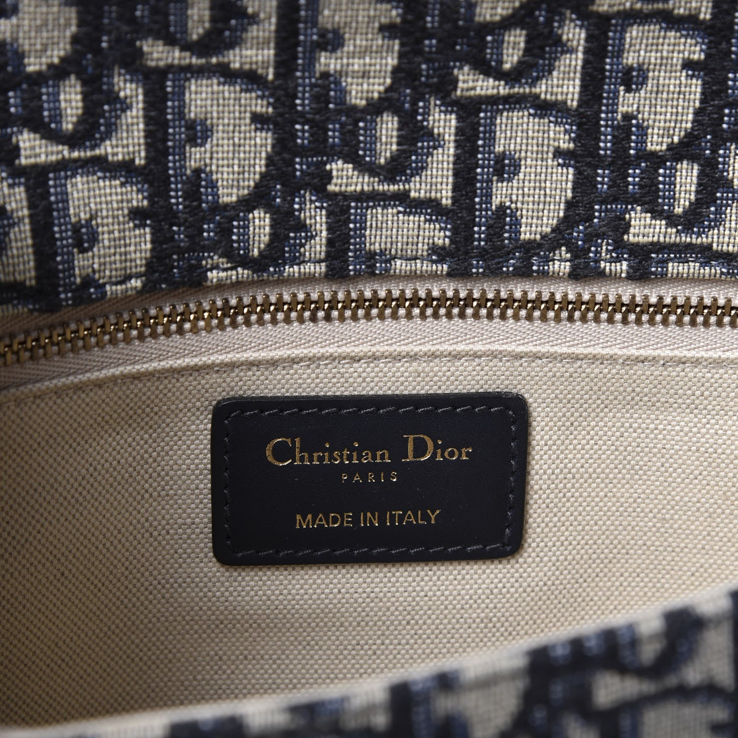 Christian Dior Oblique Small DiorAddict Flap Bag Navy Blue 7 of 9