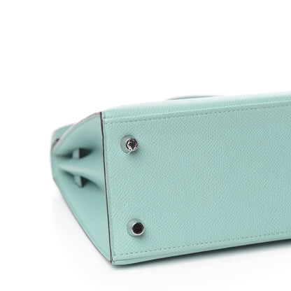 Hermes Epsom Kelly Sellier 25 Bleu Atoll 9 of 12