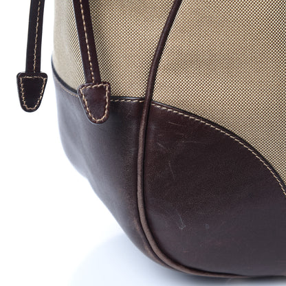 Prada Jacquard Logo Hobo Brown 10 of 18