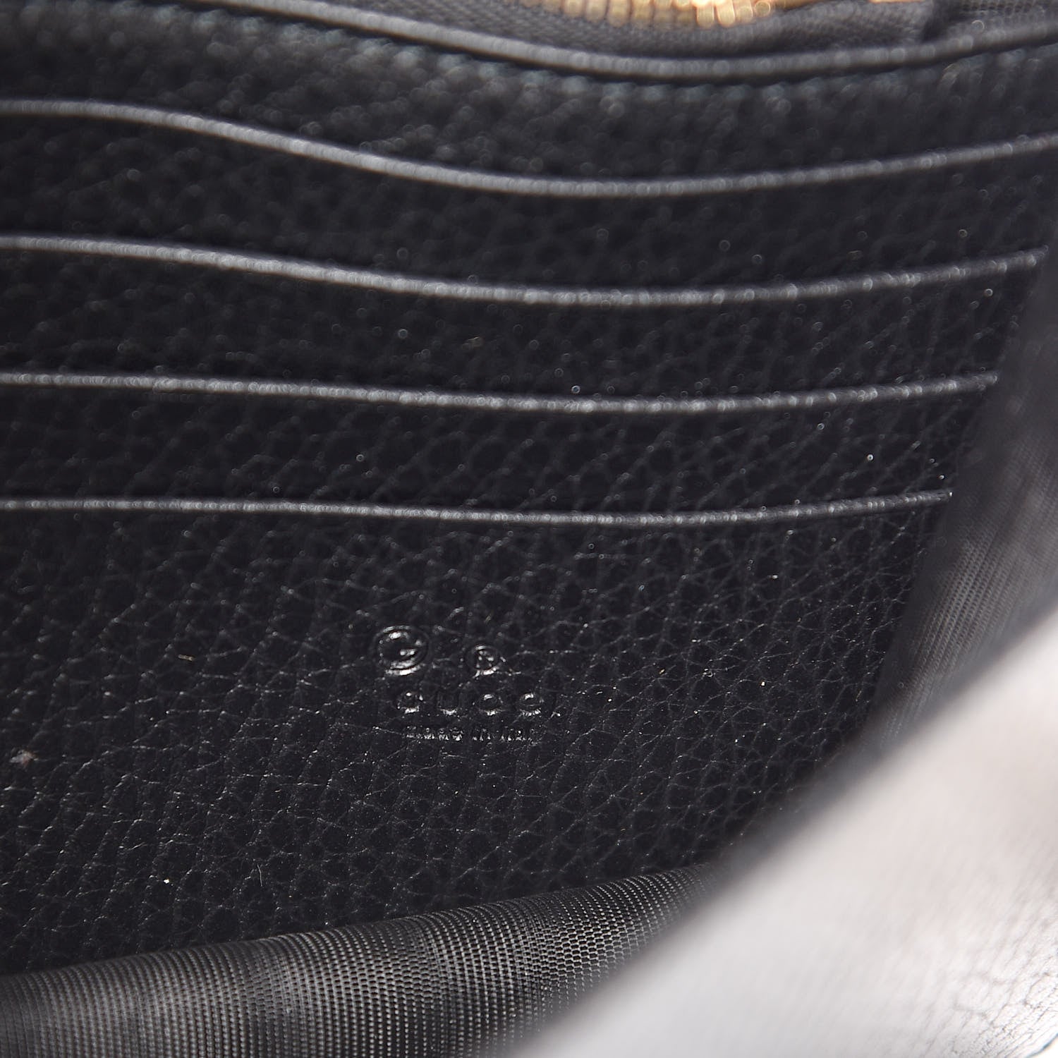 Gucci Dollar Calfskin Interlocking G Chain Wallet Black 6 of 8
