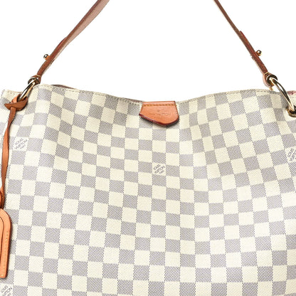 Louis Vuitton Damier Azur Graceful MM Rose Ballerine 8 of 13