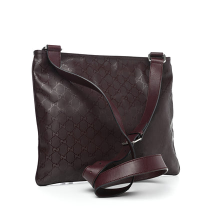 Gucci Imprime Monogram Small Flat Messenger Bag Bordeaux 3 of 11