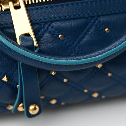 Marc Jacobs Calfskin Quilted Studded Stam Blue 15 of 20