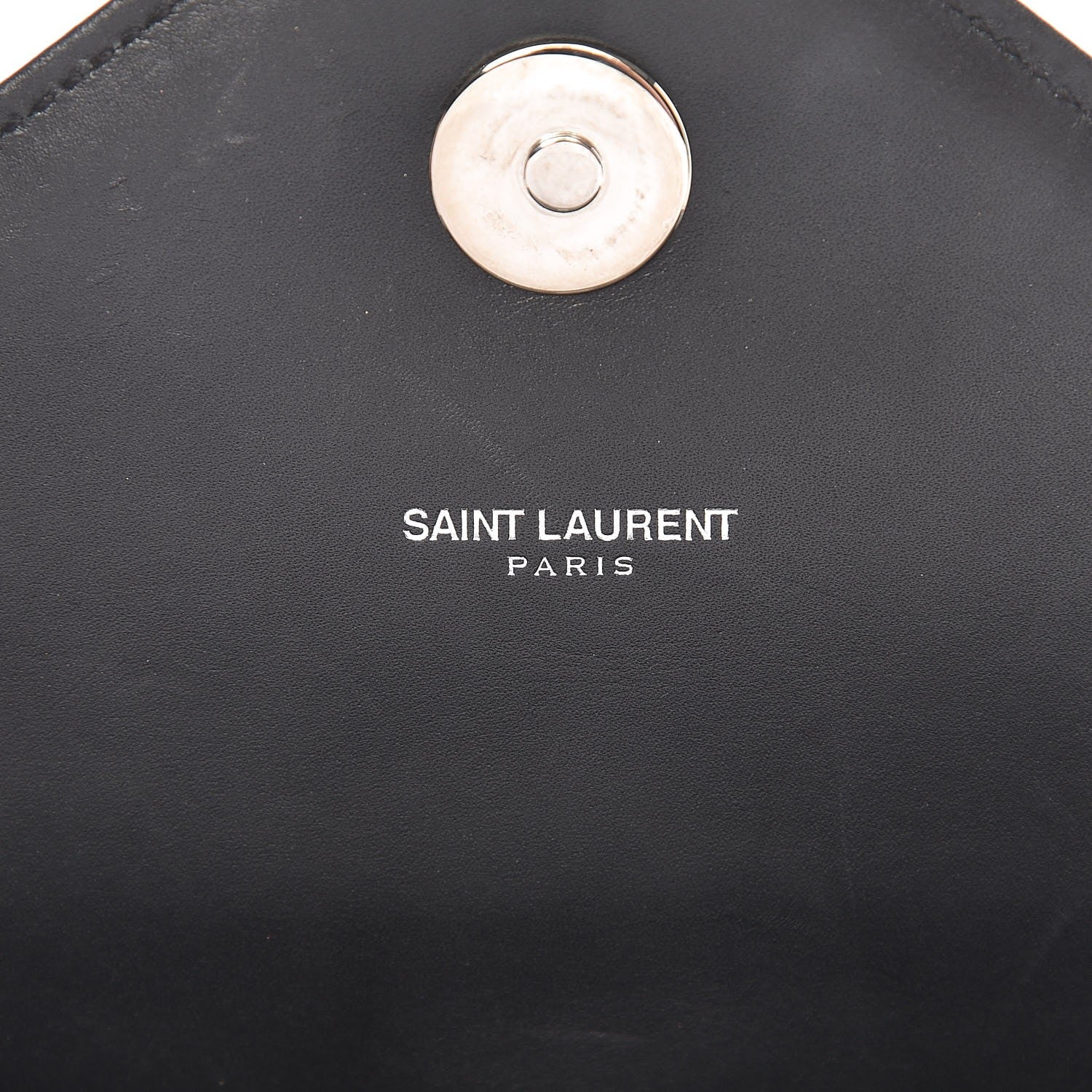 Saint Laurent Lambskin Matelasse Chevron Studded Medium Monogram Satchel Black 6 of 11