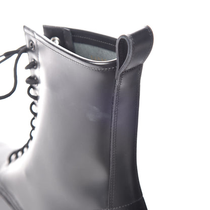Balenciaga Calfskin Woven Detail Mens Combat Boots 40 Black 11 of 11