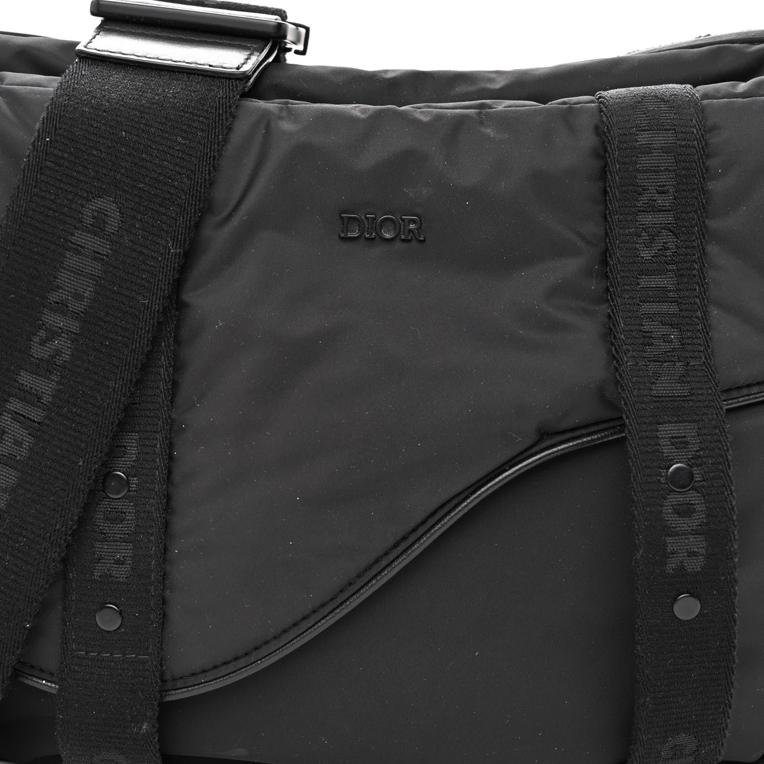 Christian Dior HOMME Nylon Saddle Messenger Bag Black 9 of 12