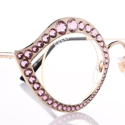Gucci Metal Crystal Cat Eye Sunglasses GG0046/S Light Pink 7 of 8