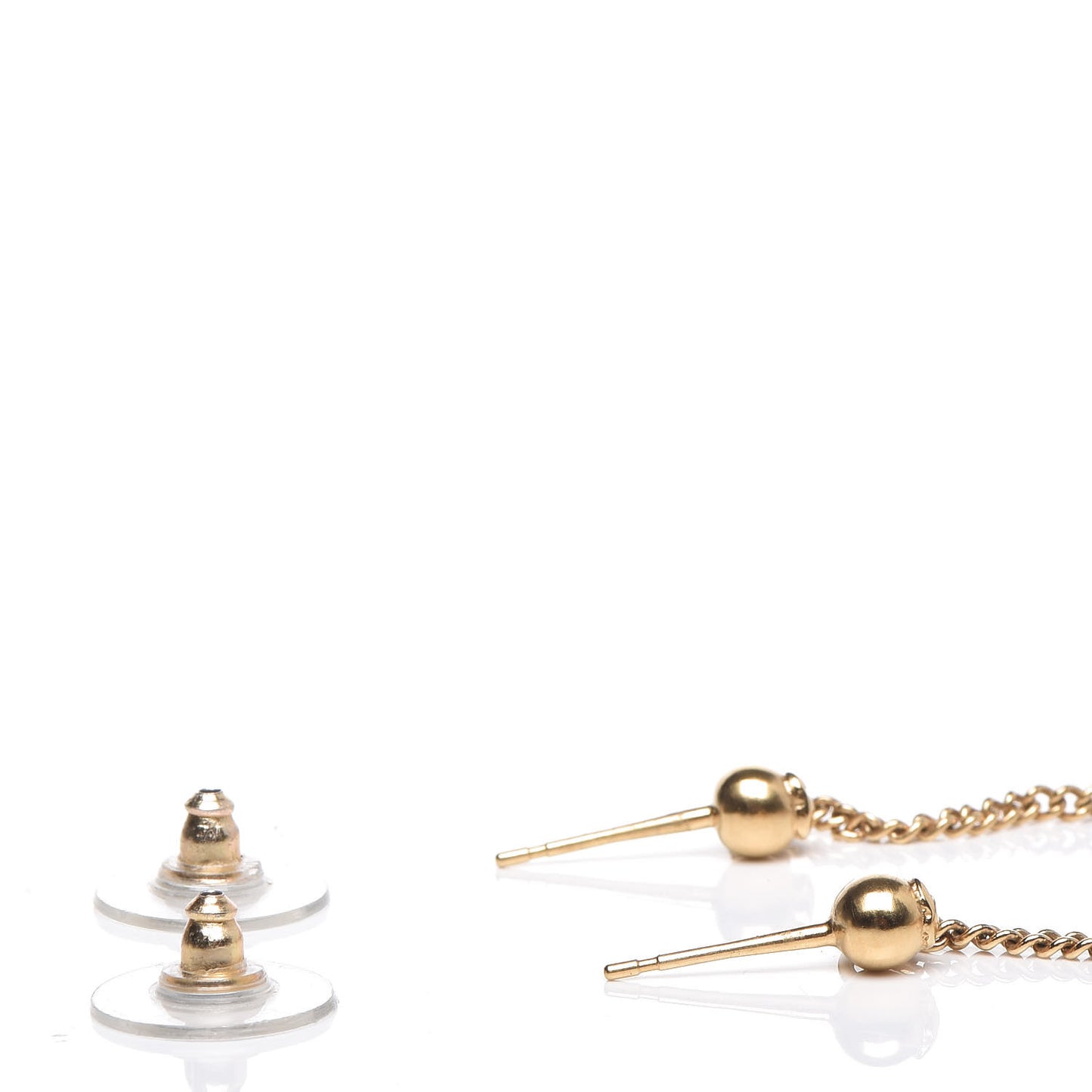 CC Drop Earrings Matte Gold