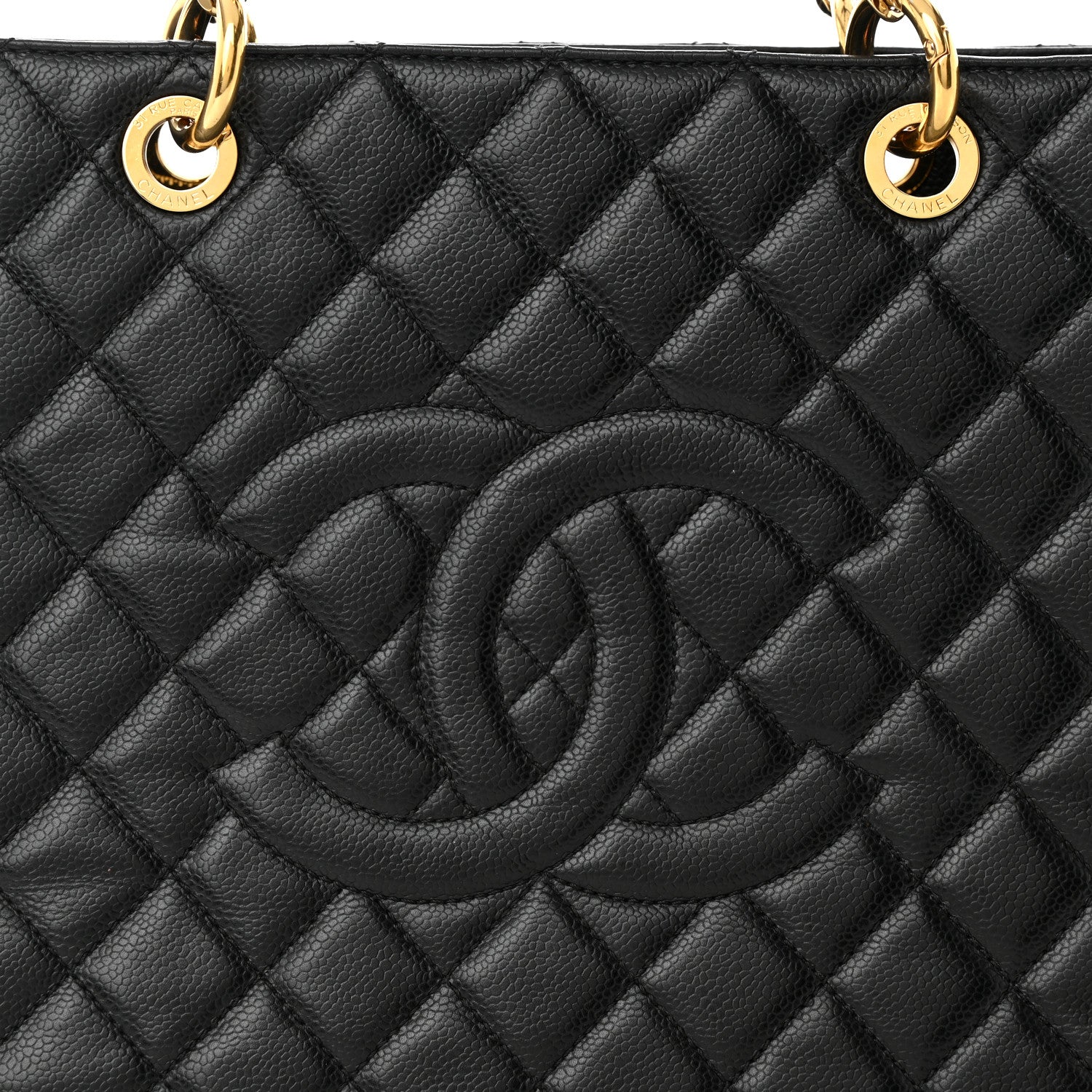 Chanel Caviar Quilted XL Grand Shopping Tote GST Black 8 of 11