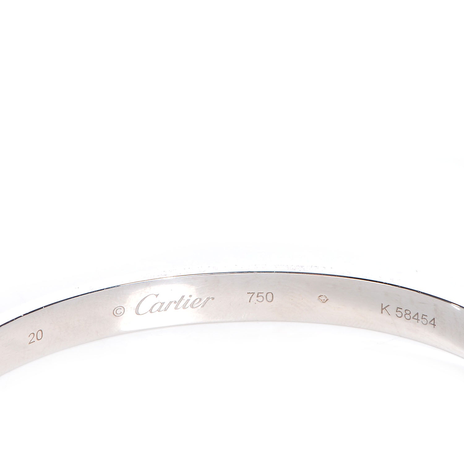 Cartier 18K White Gold LOVE Bracelet 20 5 of 6