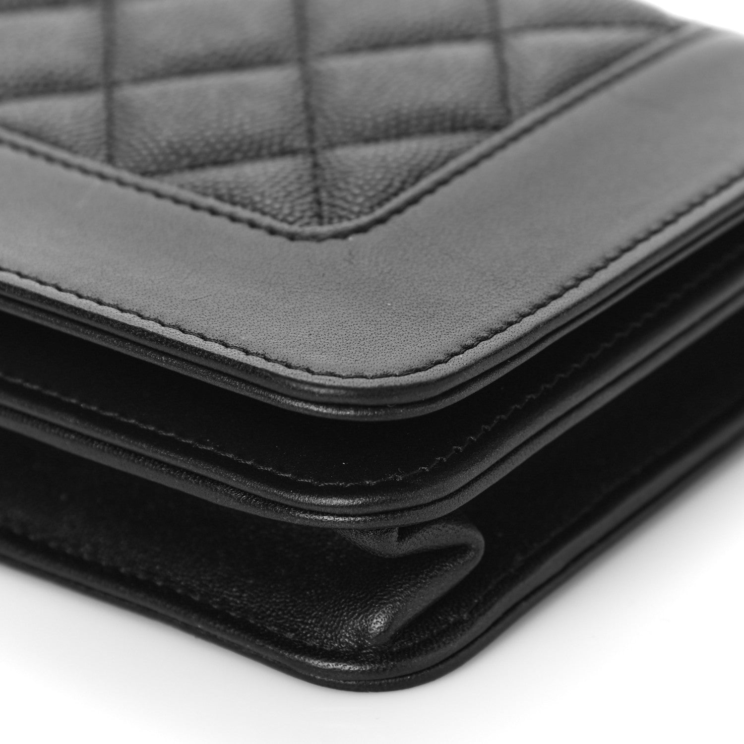 Chanel Caviar Quilted Vintage Mademoiselle Wallet On Chain WOC Black 10 of 20