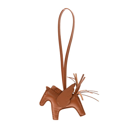 Hermes Milo Lambskin Swift Grigri Rodeo Pegase Horse Bag Charm PM Gold 1 of 5