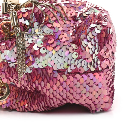 Jimmy Choo Sequin Paillettes Micro Bon Bon Bag Pink Multicolor 8 of 9