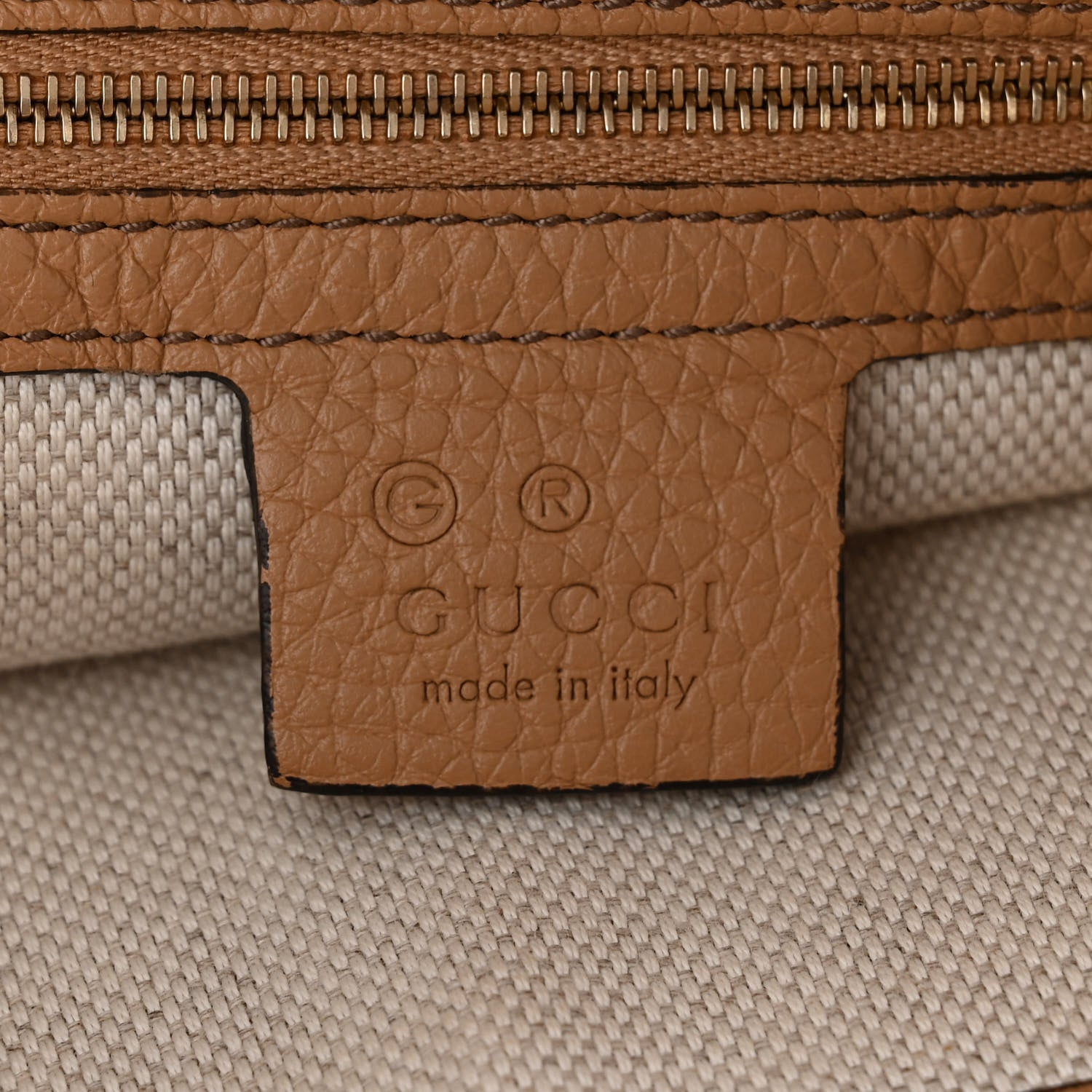 Gucci Pebbled Calfskin Large Soho Hobo Camelia 6 of 10