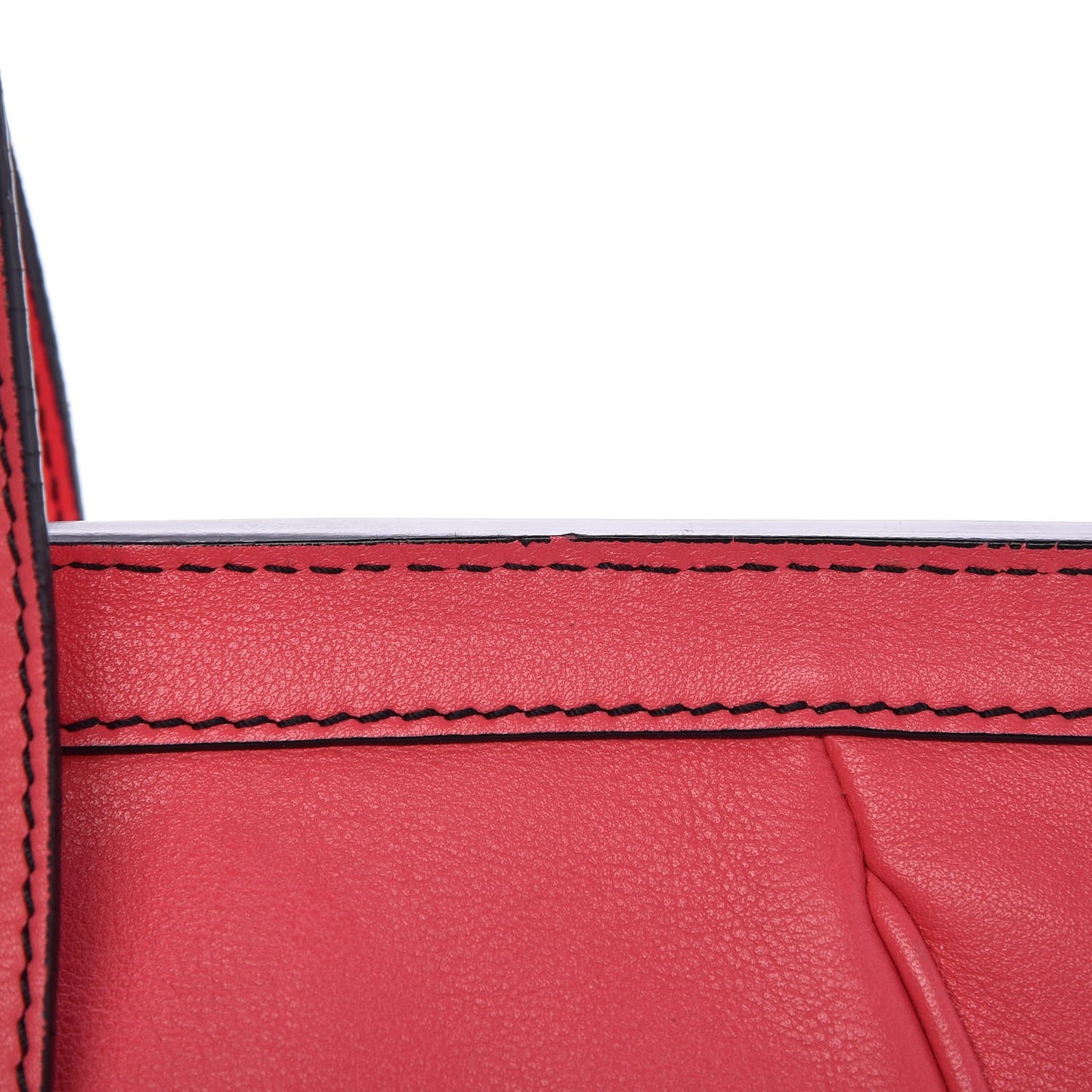 LOEWE Calfskin Embossed Shoulder Shopping Tote Pink