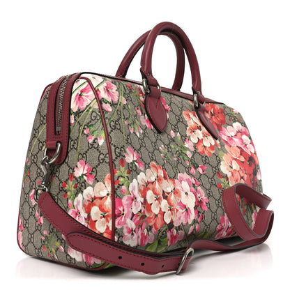 Gucci GG Supreme Monogram Blooms Medium Boston Beige Multicolor Dry Rose 3 of 10