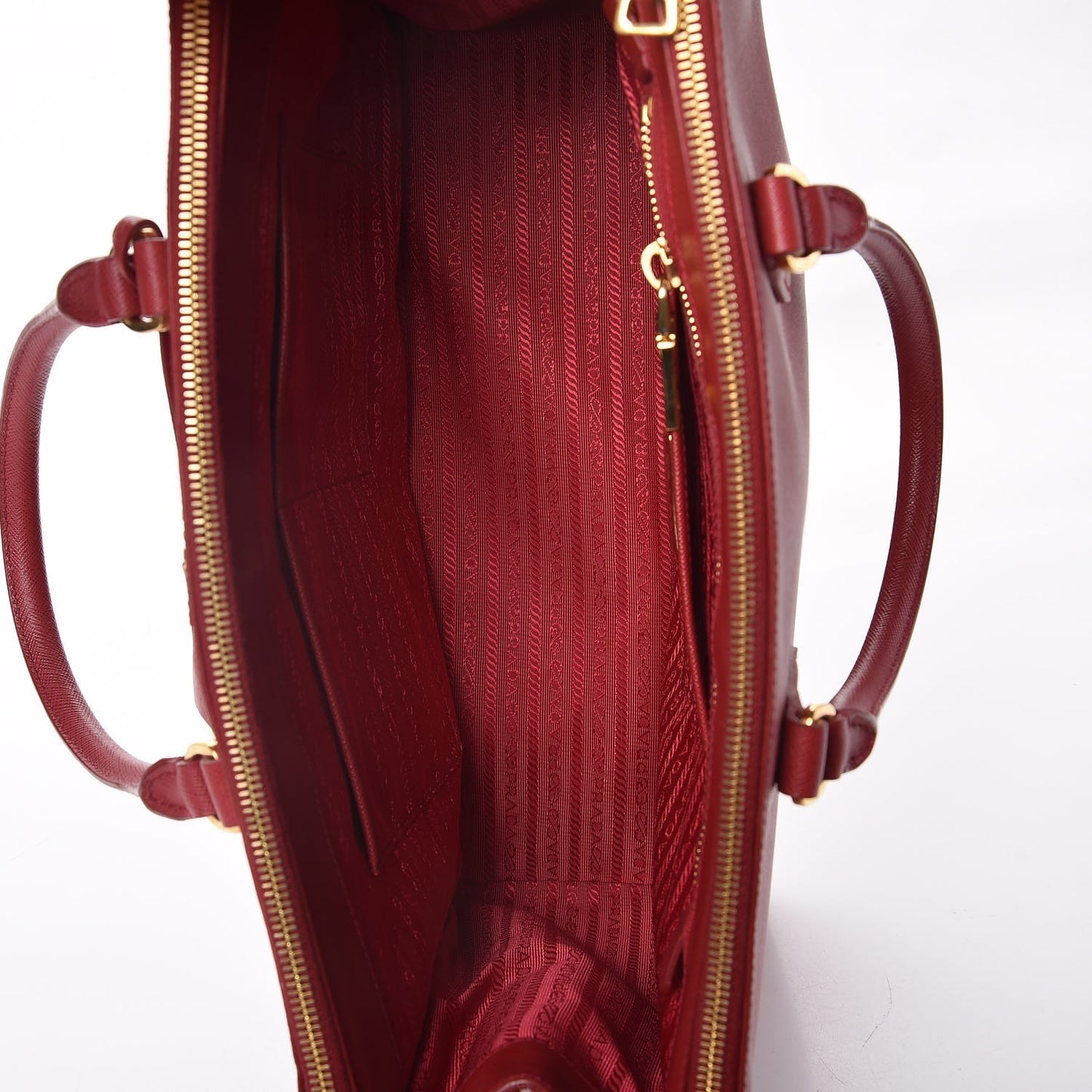 Saffiano Medium Galleria Double Zip Tote Fuoco