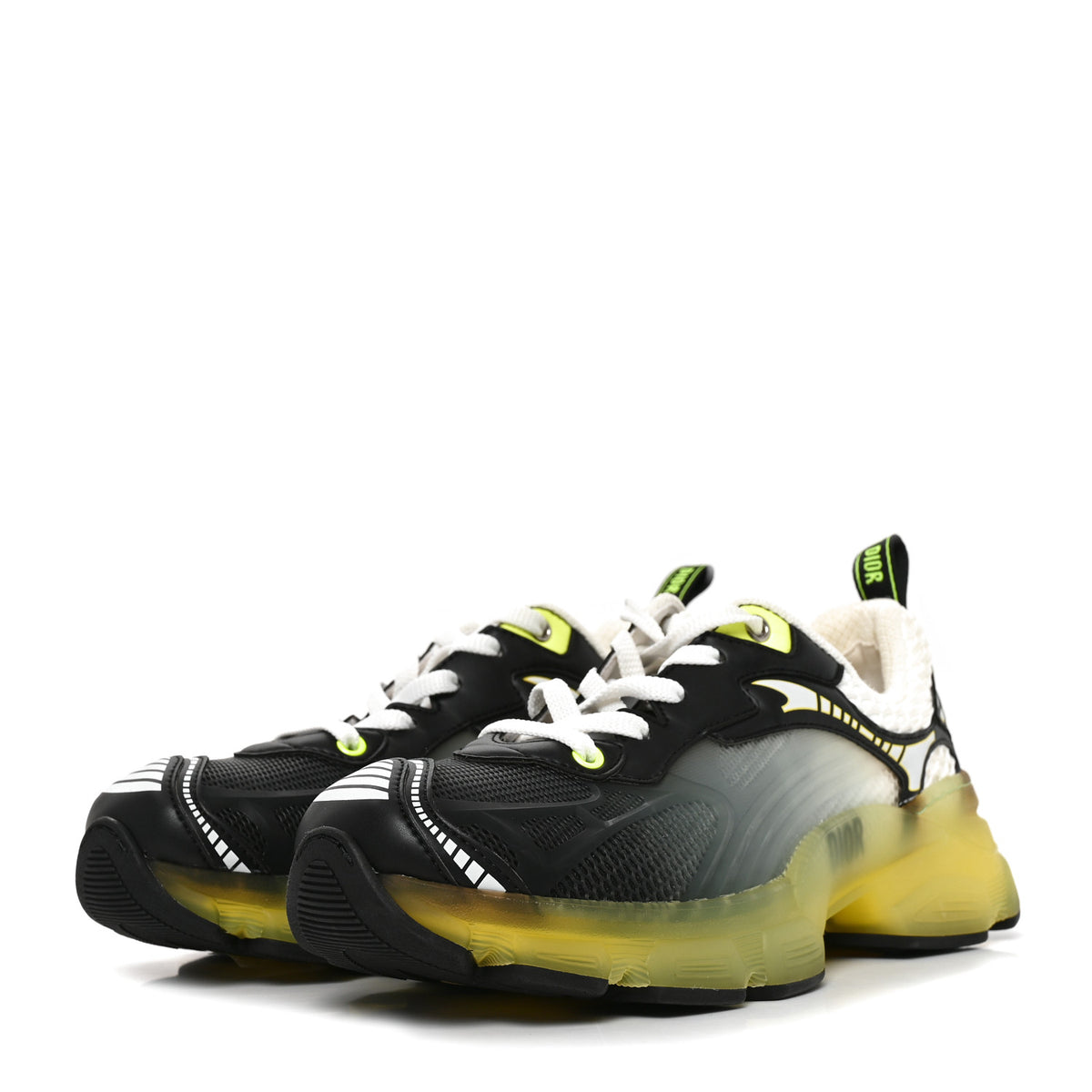 Christian Dior Matte Technical Fabric Mesh Dior Vibe Sneakers 37.5 White Yellow 4 of 10