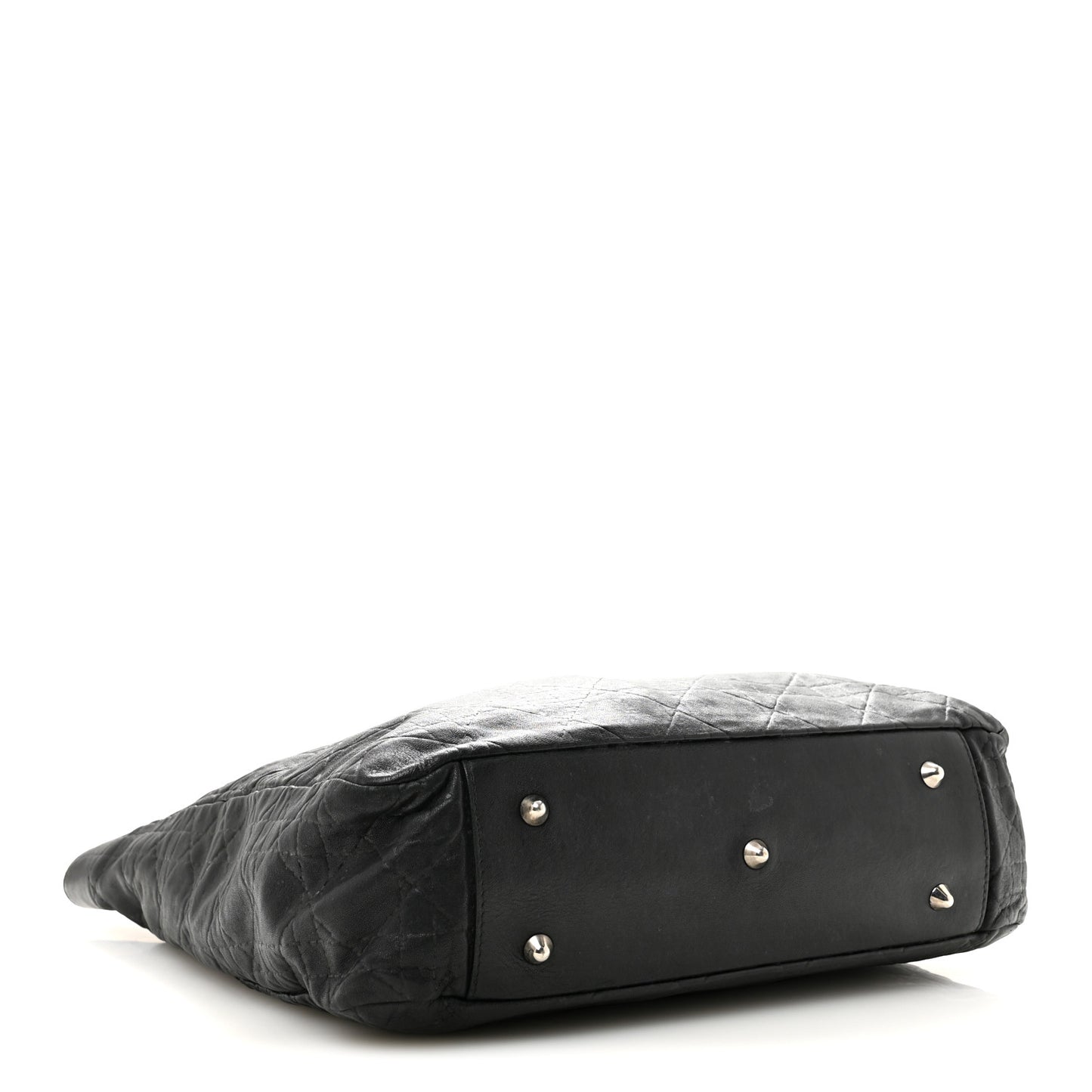Lambskin Cannage Large Soft Lady Dior Shopping Tote Black