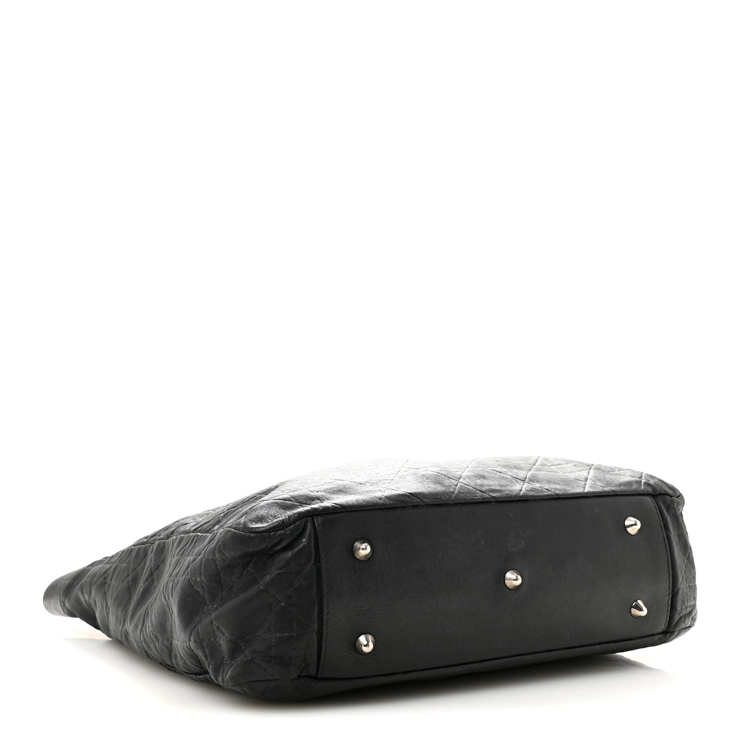 Christian Dior Lambskin Cannage Large Soft Lady Dior Shopping Tote Black 4 of 15
