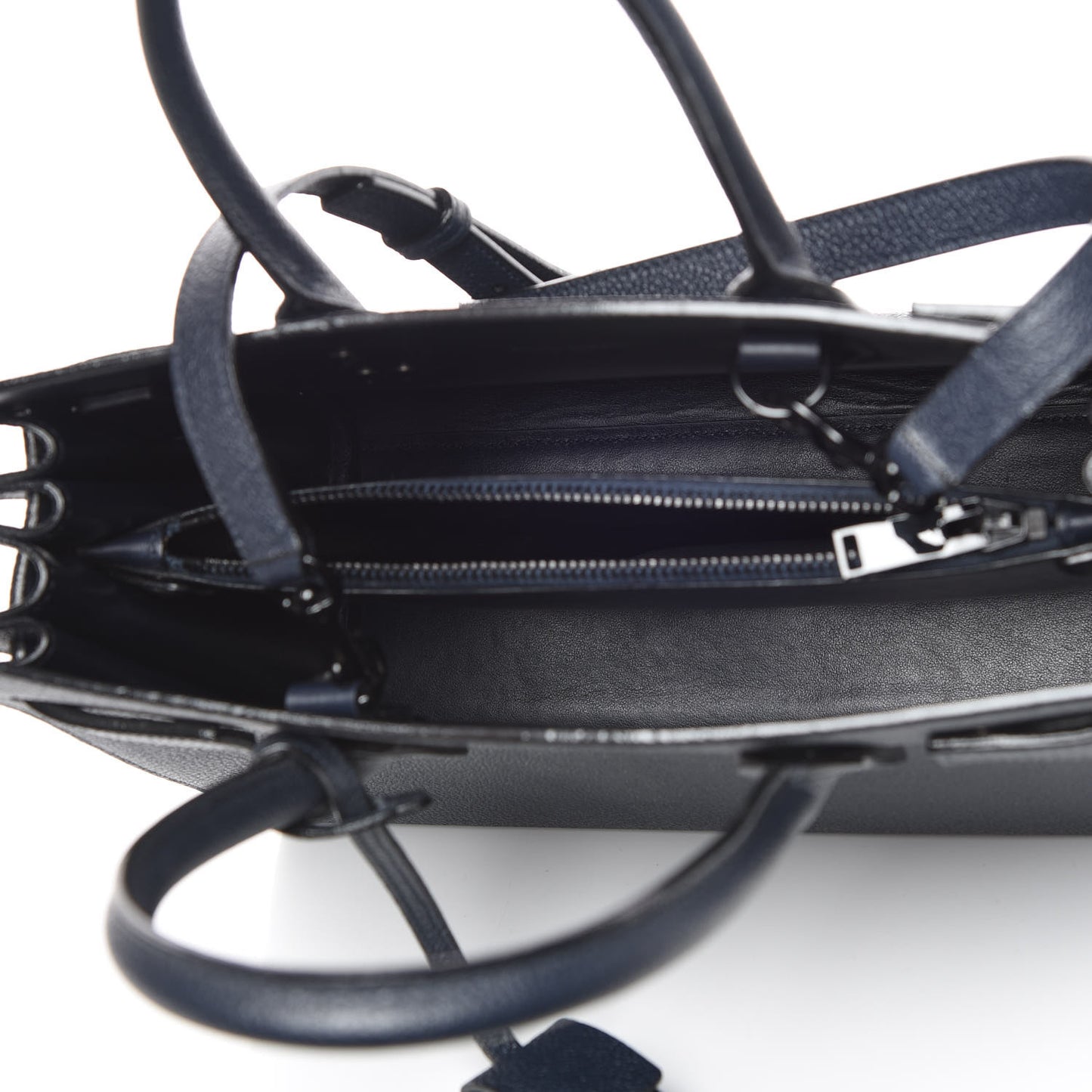 Grained Calfskin Baby Sac De Jour Marine