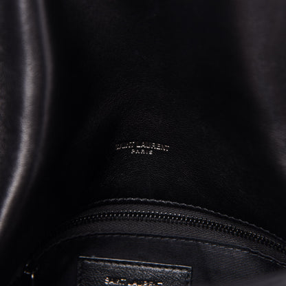 Saint Laurent Lambskin Quilted Small Loulou Puffer Monogram Chain Satchel Black 8 of 12