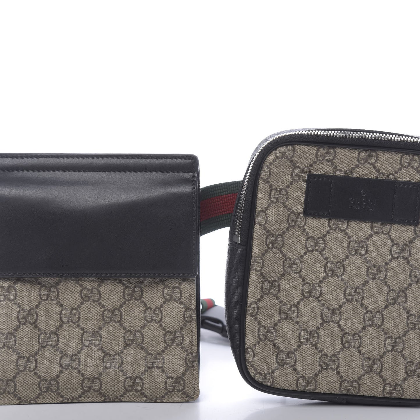 GG Supreme Monogram Web Belt Bag Black