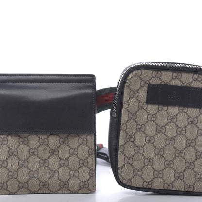 Gucci GG Supreme Monogram Web Belt Bag Black 10 of 17