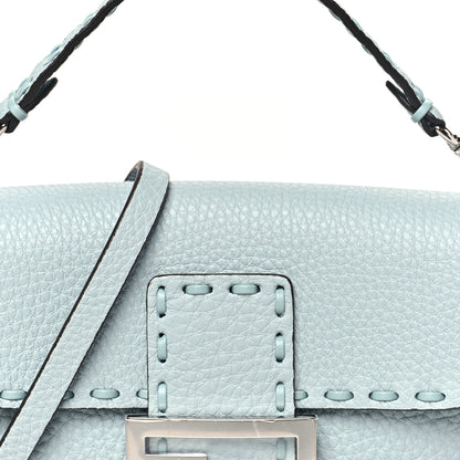 Fendi Cuoio Roma Sellerissima Nappa Sintetica Tape Stitch Mini Baguette Anice 7 of 9