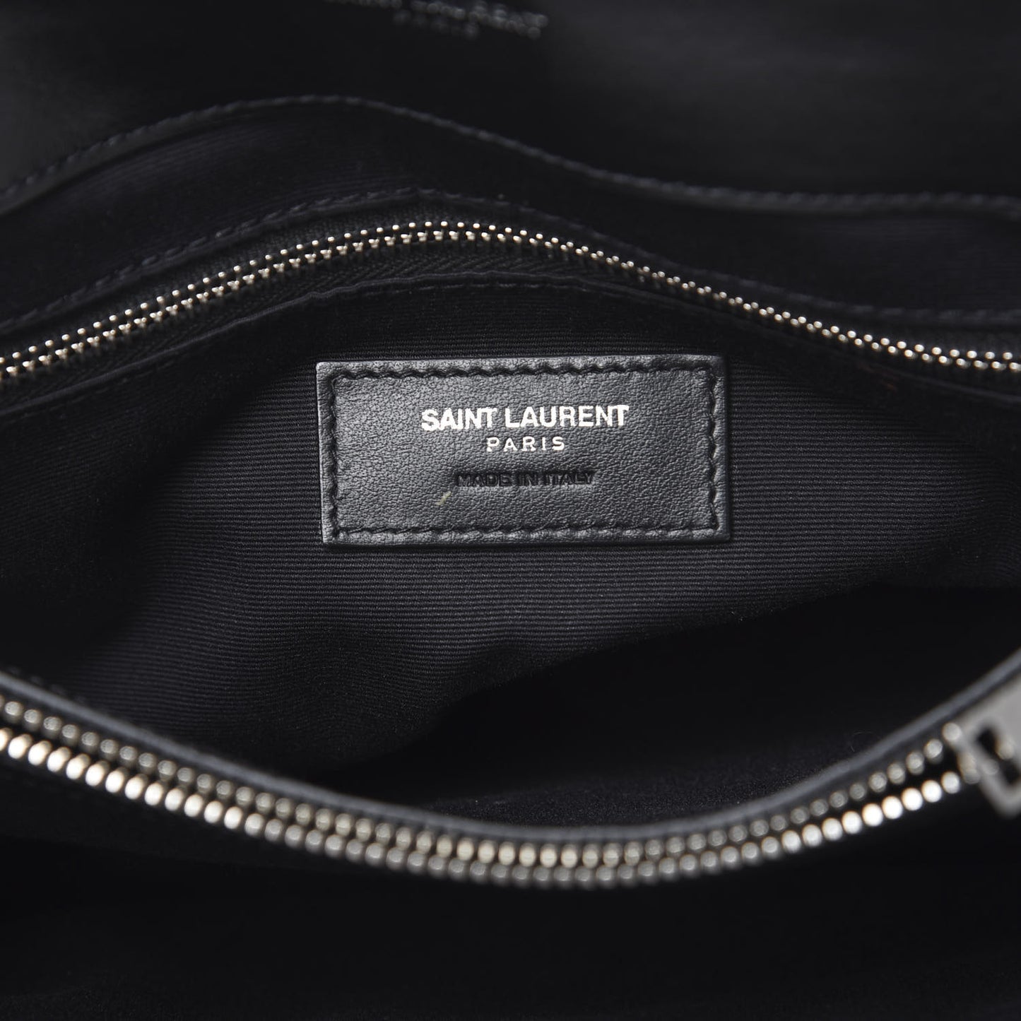 Calfskin Y Quilted Monogram Medium Loulou Satchel Black