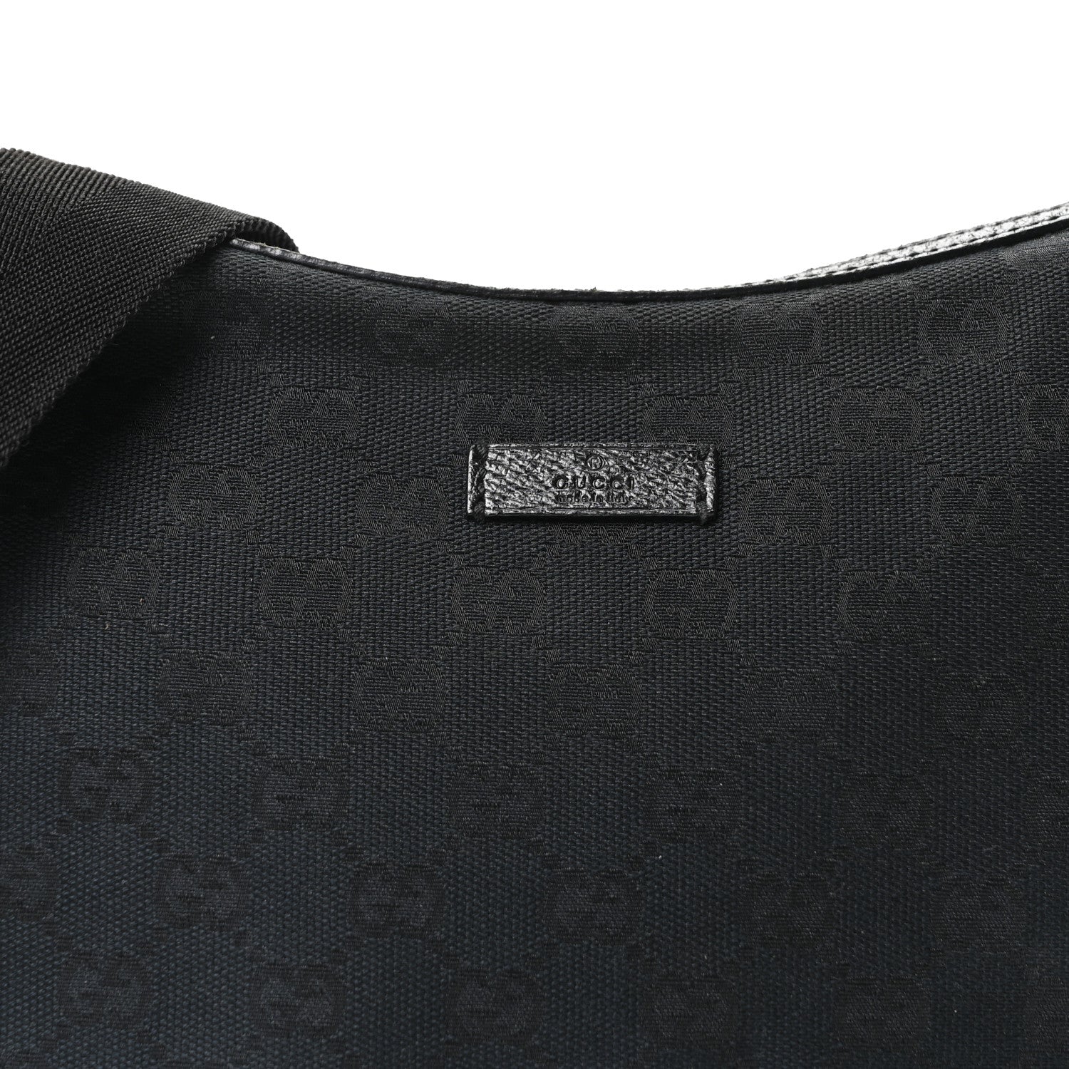 Gucci Monogram Medium Half Moon Hobo Black 8 of 10