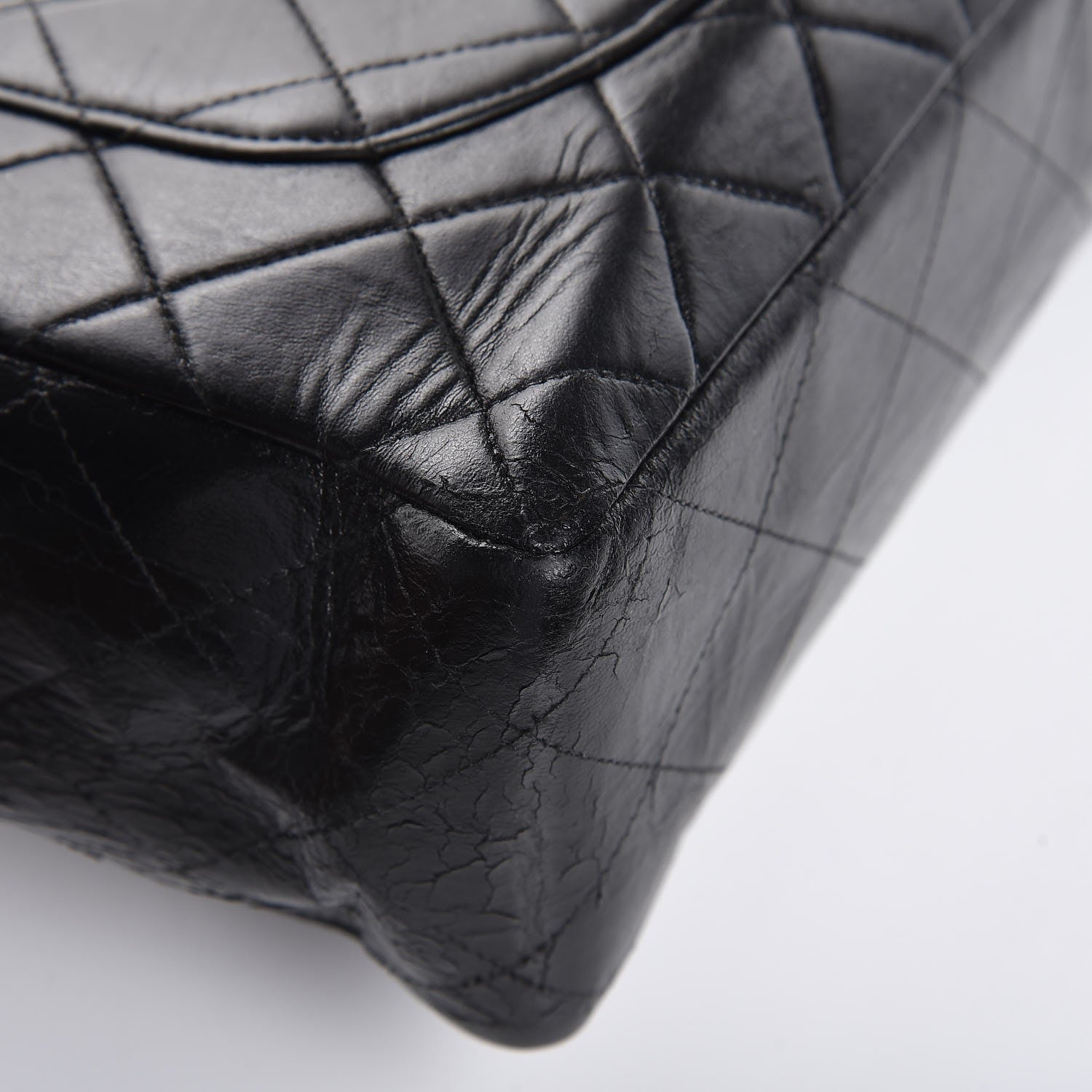 Chanel Lambskin Quilted Jumbo Single Flap Black 13 of 14