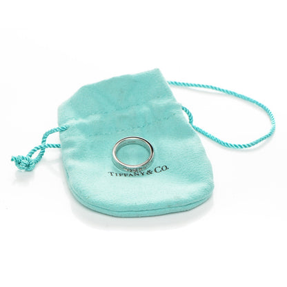 Tiffany 18K White Gold Diamond Narrow 1837 Ring 6 5 of 5