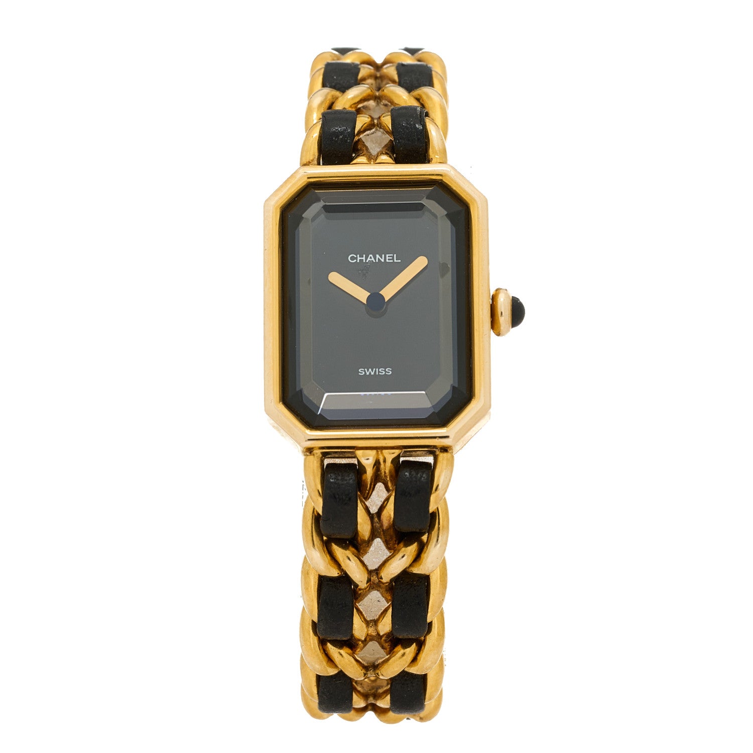 Chanel Stainless Steel Lambskin 20mm Chain Premiere Quartz Watch Gold M 1 of 4