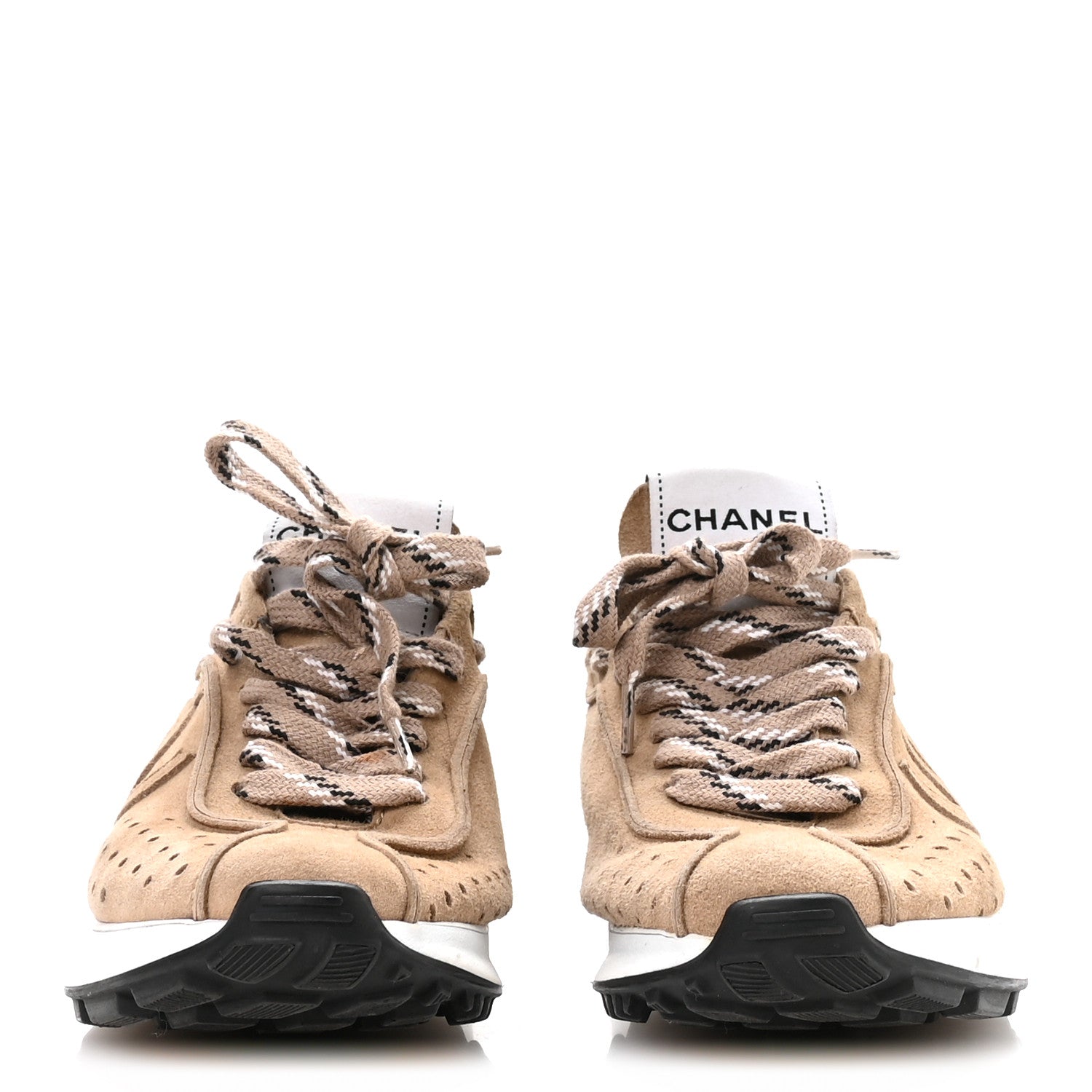 Chanel Suede Goatskin CC Sneakers 36 Dark Beige 1833549 – FASHIONPHILE