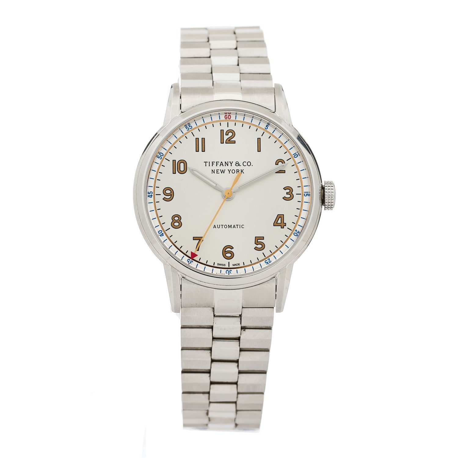 Tiffany Stainless Steel 34mm CT60 3-Hand Automatic Watch 1 of 5