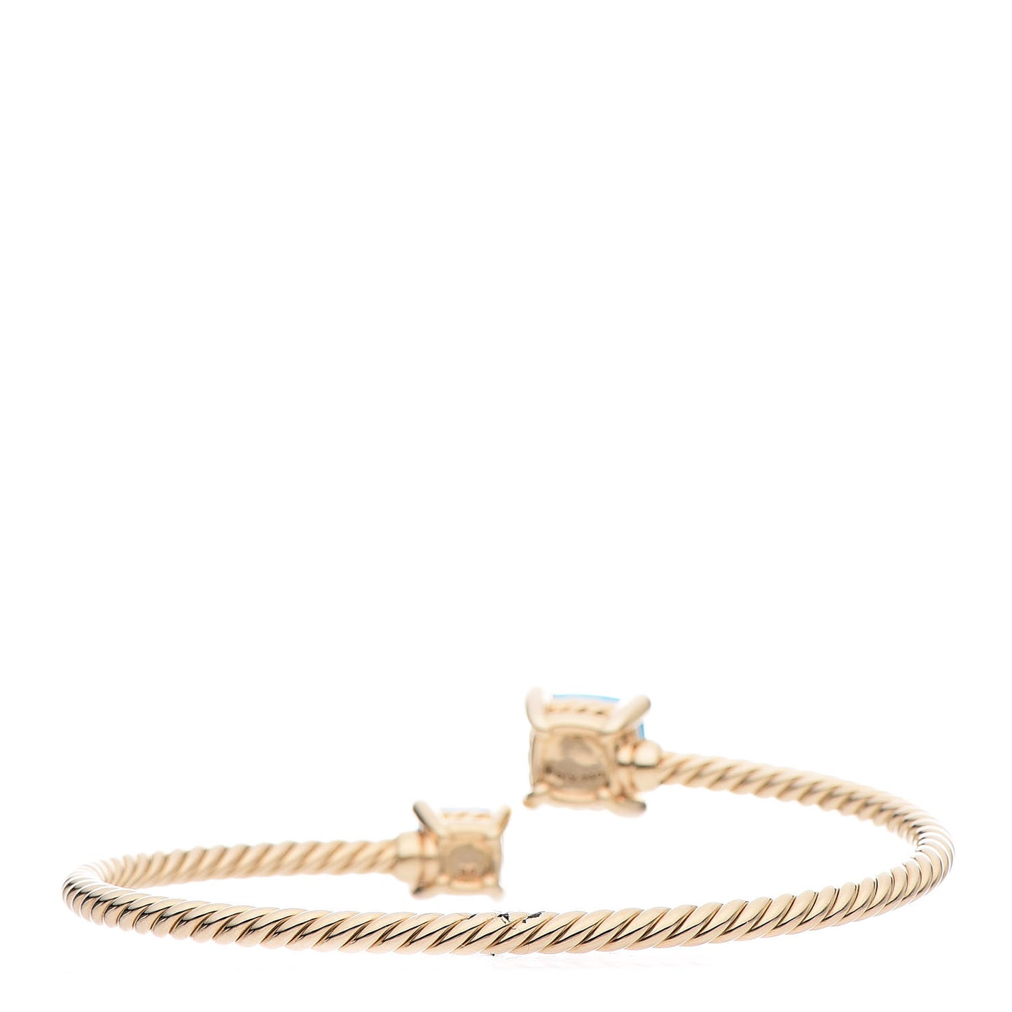 18K Yellow Gold Turquoise Diamond Chatelaine Bypass Bracelet