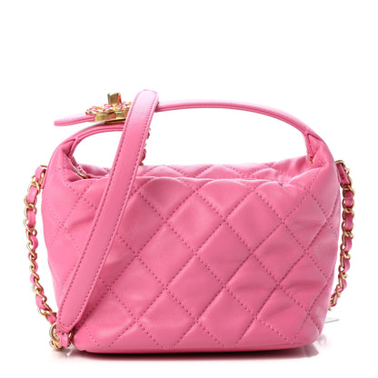 Chanel Lambskin Quilted Small Perfect Meeting Hobo Pink 1 of 4
