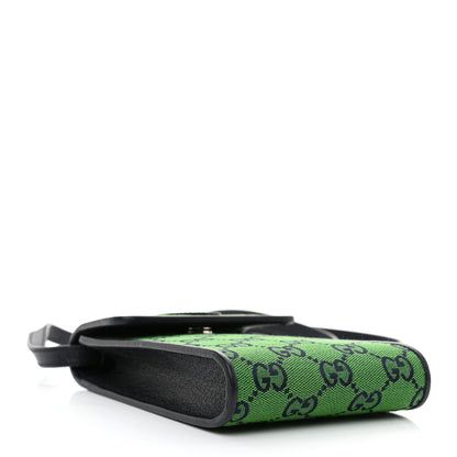 Gucci Monogram Multicolor Textured Calfskin Mini Retro Interlocking G Crossbody Bag Green Blue 4 of 9