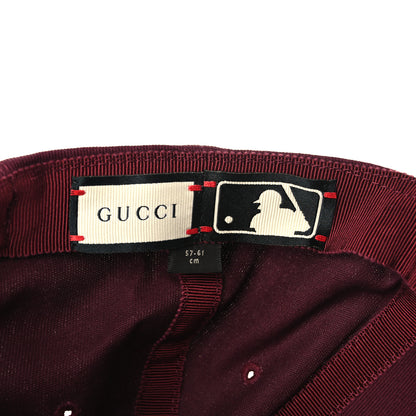 Gucci X MLB Cotton NY Yankees Baseball Hat 57-61 Lacquer 6 of 8